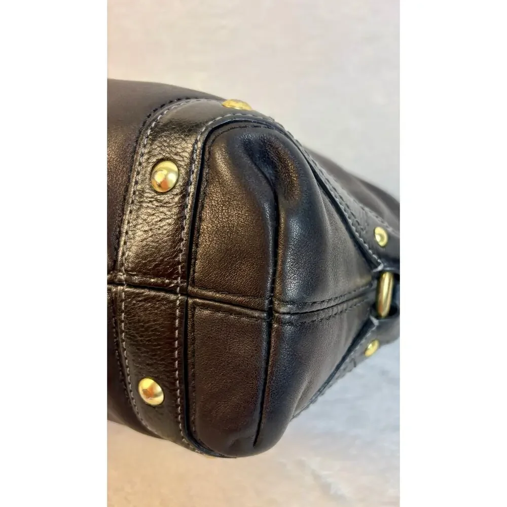 Coach Y2K Black Leather Carly Hobo